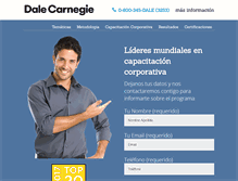 Tablet Screenshot of dalecarnegie.com.ar
